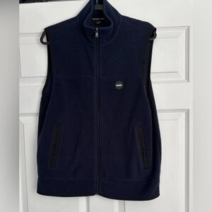 Michael Kors Men's Navy  Blue Full ZipFleece Vest, Size M
